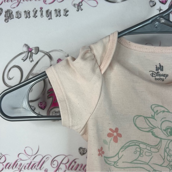Disney baby Bambi deer onesie bodysuit style jumper Light Pink Baby Bodysuit - Picture 4 of 9